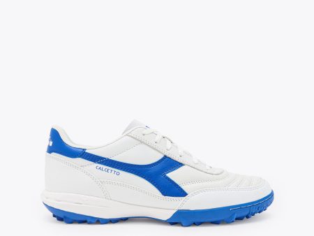 Diadora Calcetto II LT Turf Soccer Shoe - White Royal Blue Online now