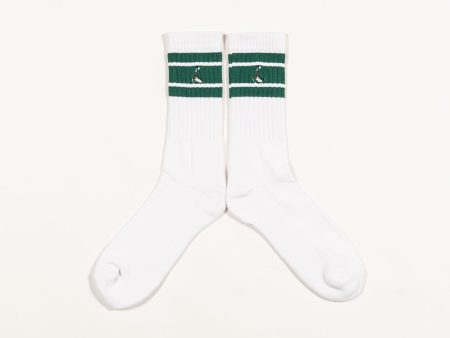 VSS Studio x New York Cosmos Pelé Embroidered Socks - White Green For Cheap