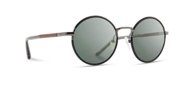 Shwood Hawthorne Acetate Sunglasses - Black Chrome Mahogany - G15 Discount