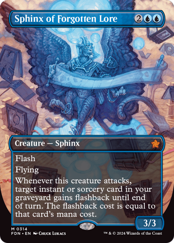 Sphinx of Forgotten Lore (Borderless) [Foundations] Online