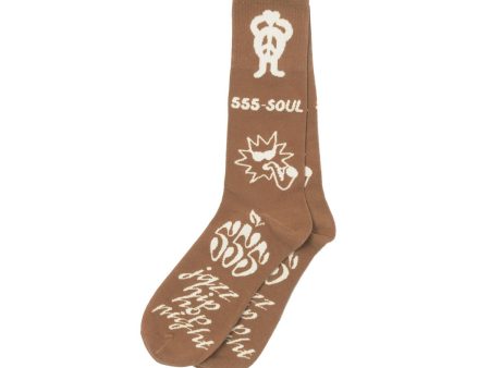 555-Soul Ludlow Throw Socks - Cognac Supply