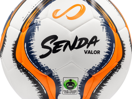 Senda Athletics Valor Premium Match Soccer Ball - White Orange For Discount