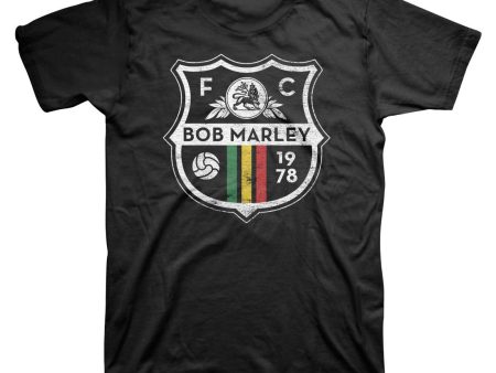 Bob Marley Soccer Crest T-shirt Cheap