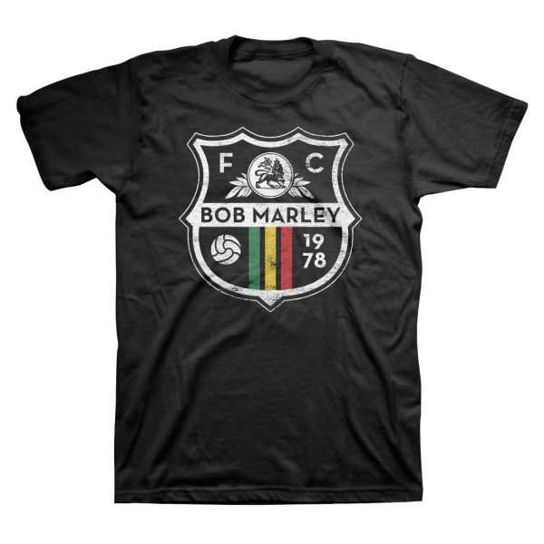 Bob Marley Soccer Crest T-shirt Cheap