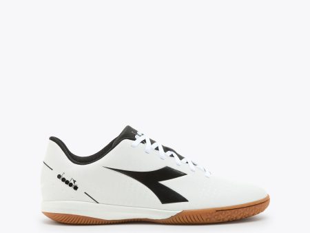 Diadora Pichichi 5 IDR Indoor Soccer Shoe - White Black For Discount