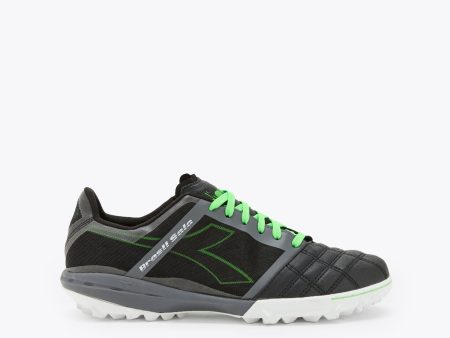 Diadora Brazil Sala TF Turf Soccer Shoe - Black Green Fluo Cheap