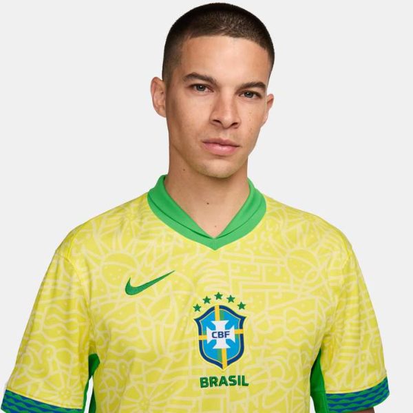 Nike Brazil 2024 25 Home Mens Stadium Jersey Supply