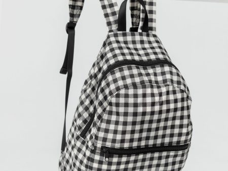 Baggu Ripstop Backpack - Black Gingham Sale