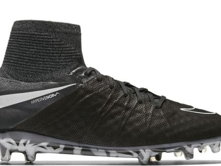 Nike Hypervenom Phantom II Tech Craft 2.0 FG Soccer Boots - Black Metallic Silver For Sale