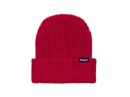 Belief NYC Lumberjack Beanie - Dark Red For Cheap