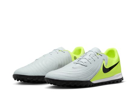 Nike Phantom GX 2 Academy TF Turf Soccer Shoes - Metallic Silver Black Volt Supply