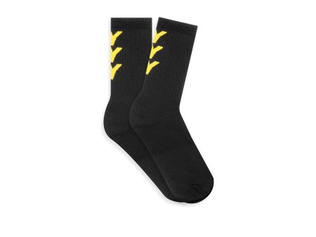 Only NY NY Repeat Crew Sock - Black Cheap