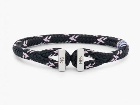 PIG & HEN - Icy Ike Rope Bracelet - Navy Orchid Purple Silver Discount