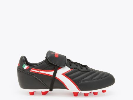 Diadora Brasil OG LT T MDPU Soccer Boots - Black White Milano Red For Sale