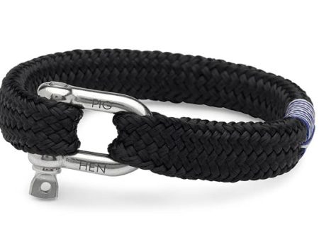 PIG & HEN - Gorgeous George Rope Bracelet - Black Online Sale