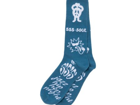 555-Soul Ludlow Throw Socks - Yale Blue For Cheap