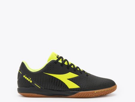 Diadora Pichichi 5 IDR Indoor Soccer Shoe - Black Fluo Yellow For Cheap