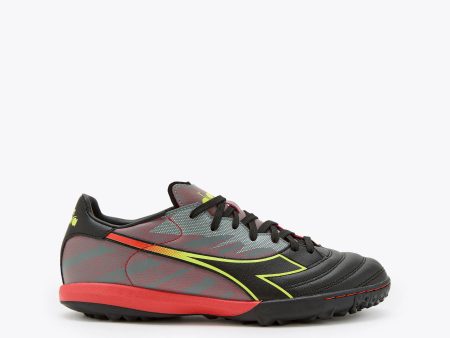 Diadora Brasil Elite Veloce R TFR Turf Soccer Shoe - Black Fluo Yellow Milano Red Online