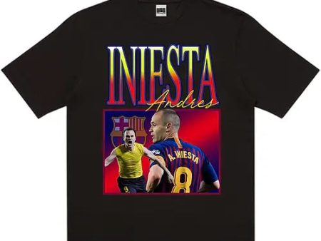 Retro Football Gang Iniesta T-Shirt on Sale