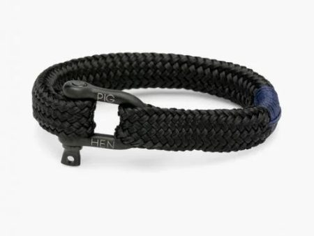 Pig & Hen - Gorgeous George Rope Bracelet - Black Black Online now