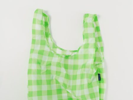 Baggu Standard Reusable Bag - Big Check Lime Online Hot Sale