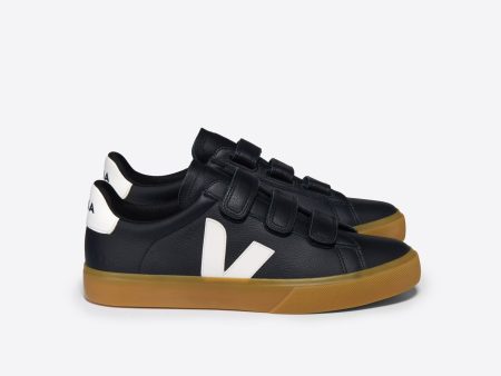 Veja Recife Leather - Black White For Cheap