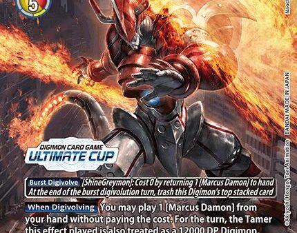 ShineGreymon: Burst Mode [BT13-020] (Ultimate Cup 2024) [Versus Royal Knights Booster] For Sale