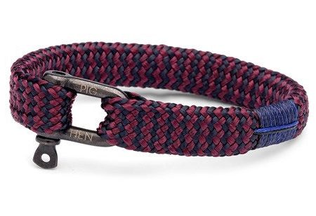 PIG & HEN - Sharp Simon Rope Bracelet - Navy Purple-Black Discount