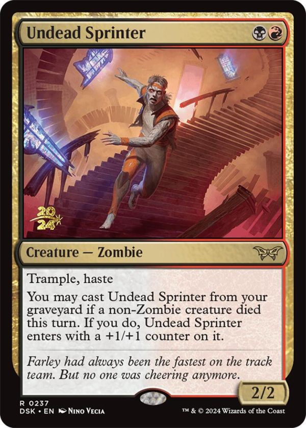 Undead Sprinter [Duskmourn: House of Horror Prerelease Promos] Hot on Sale