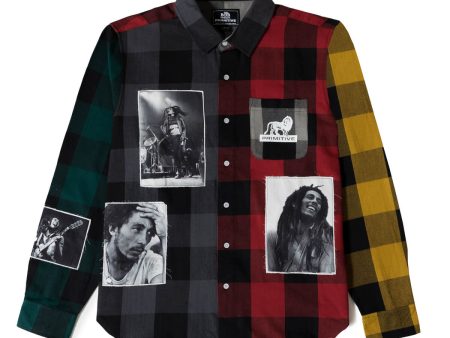 Primitive x Bob Marley Patchwork Flannel on Sale