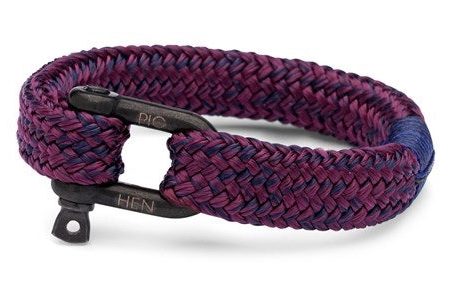 PIG & HEN - Gorgeous George Rope Bracelet - Navy Purple-Black Hot on Sale