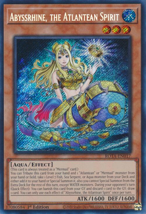 Abyssrhine, the Atlantean Spirit [ROTA-EN017] Secret Rare For Cheap