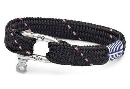 PIG & HEN - Sharp Simon Rope Bracelet - Black Violet CC-Silver Online Hot Sale