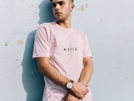 MIDFLD Small Space Logo T-Shirt - Light Pink Online Hot Sale