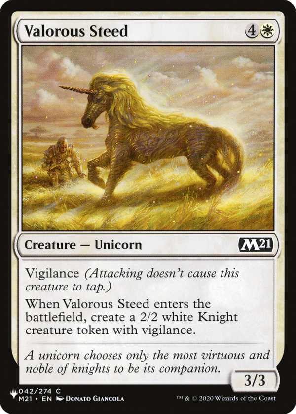 Valorous Steed [The List Reprints] For Cheap