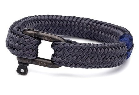 PIG & HEN - Gorgeous George Rope Bracelet - Slate Gray-Black on Sale