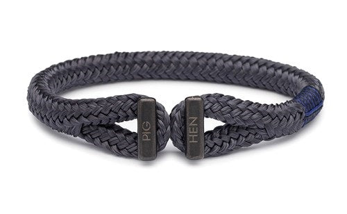 PIG & HEN - Icy Ike Rope Bracelet - Slate Gray-Black Fashion