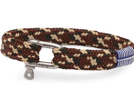 PIG & HEN - Sharp Simon Rope Bracelet - Ochre Sand Brown Camo Hot on Sale