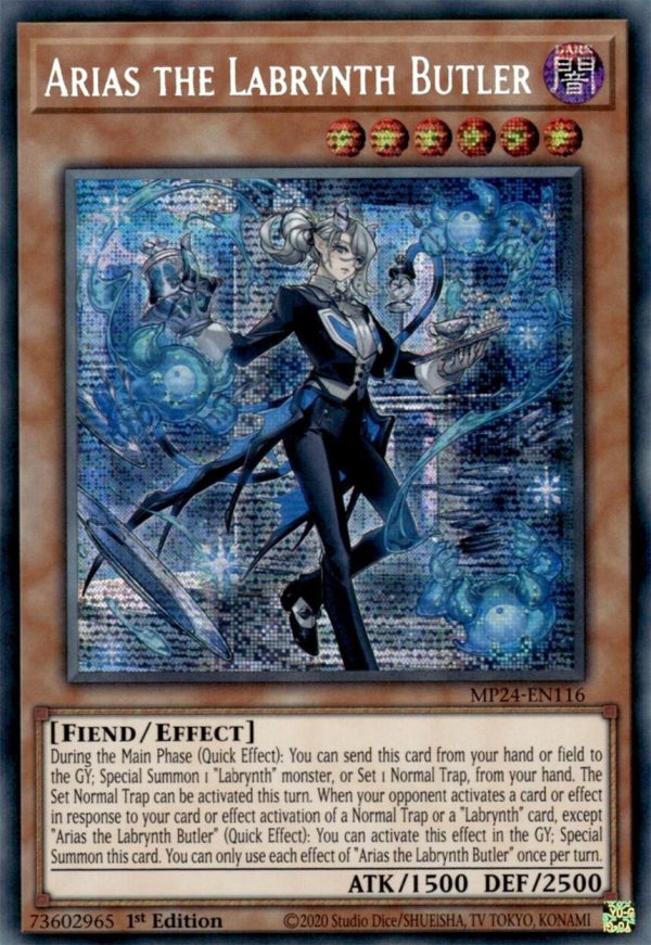 Arias the Labrynth Butler [MP24-EN116] Prismatic Secret Rare For Sale