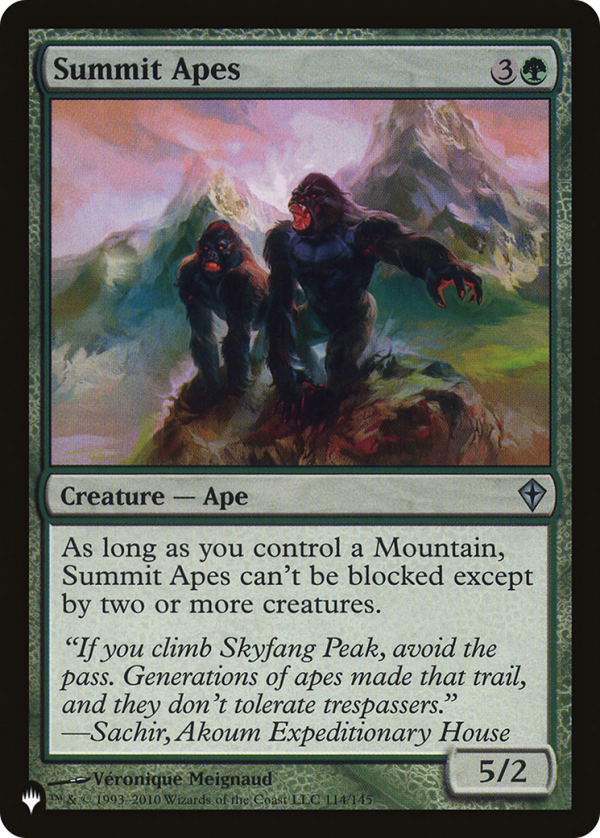 Summit Apes [The List Reprints] Cheap