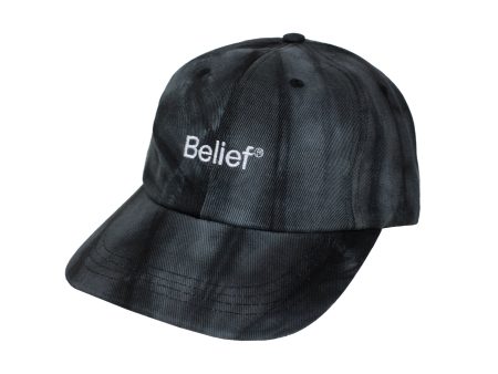 Belief NYC Tie Dye Logo 6 Panel - Black Cheap