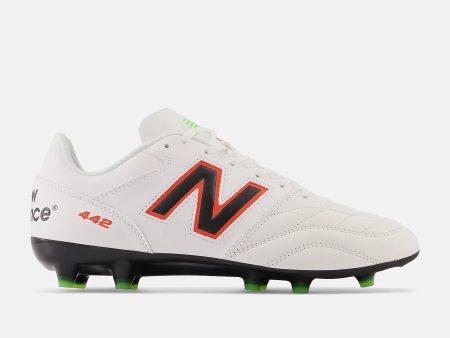 New Balance 442 v2 Team FG - White Neon Dragonfly For Discount